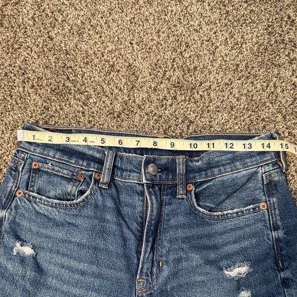 American Eagle Outfitters Super High Rise Baggy Straight Distressed Jeans - Picture 8 of 12